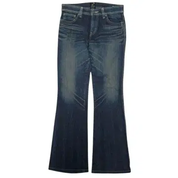 00s Y2K 그런지 데미지 플레어 데님 팬츠