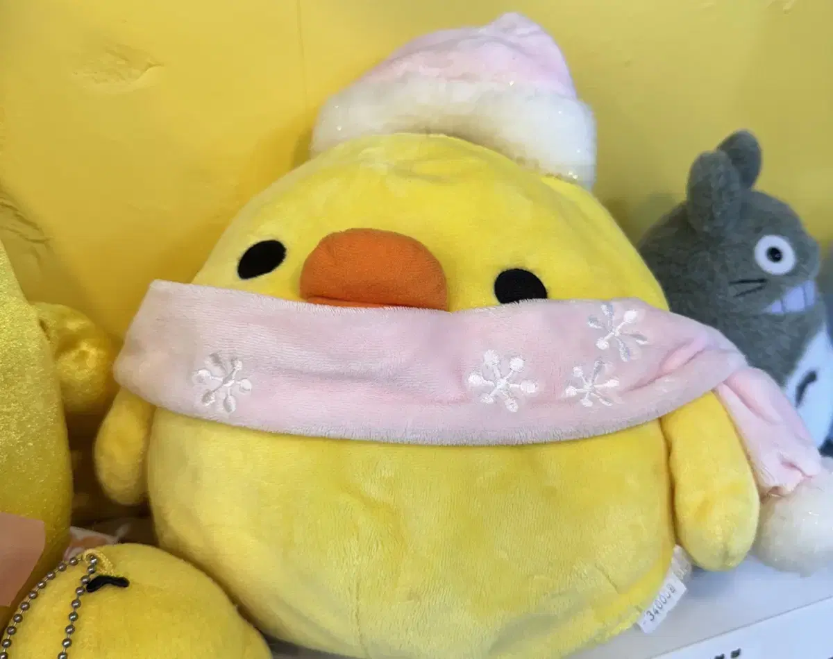 (고전)겨울 목도리 키이로이토리 대형인형
