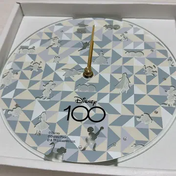 디즈니 100 유리 탁상 시계