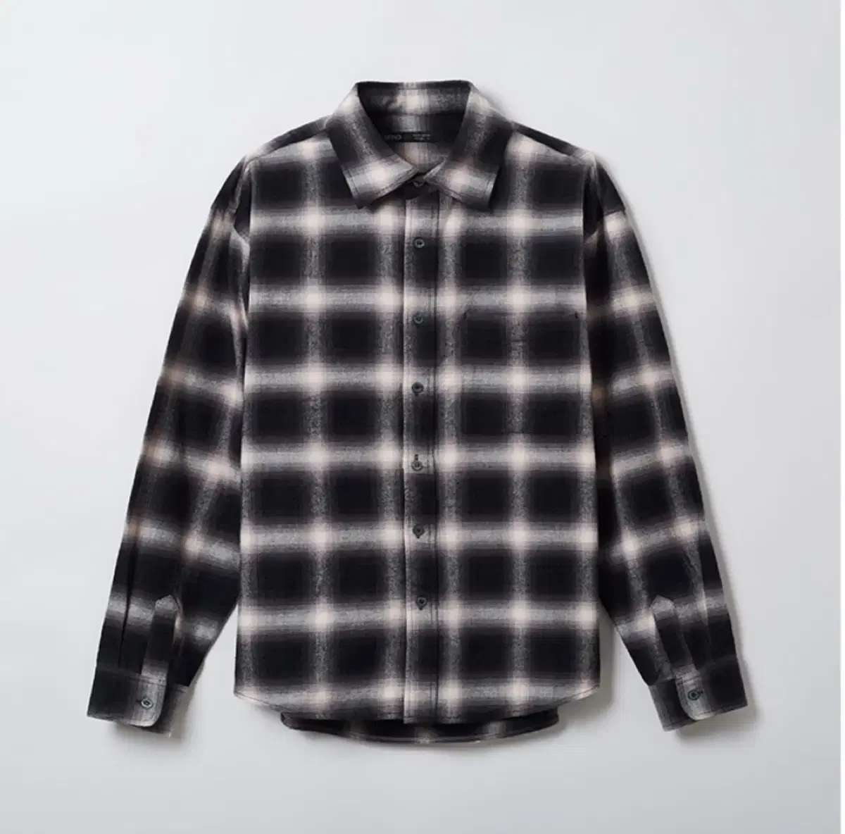 Spao Flannel Checkered Shirt Dark Gray L size