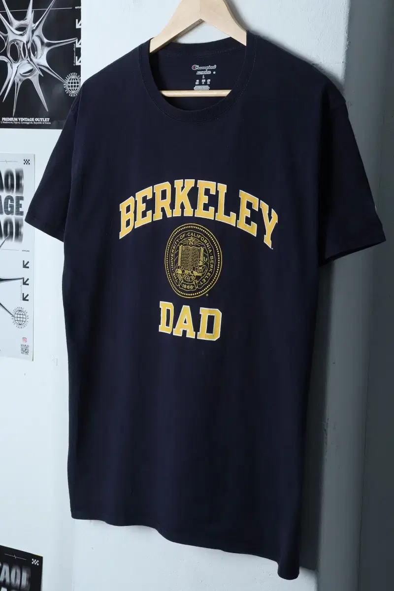 (L-XL) 챔피온 반팔 티셔츠 작은오염 버클리 네이비-12D74