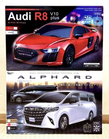 아우디 R8 V10 plus 빨간색 & 도요타 알파드 화이트 무선 조종