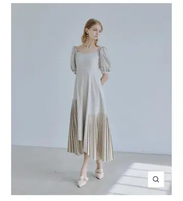 오르그 원피스 오르그 베이지 화이트 레이스
