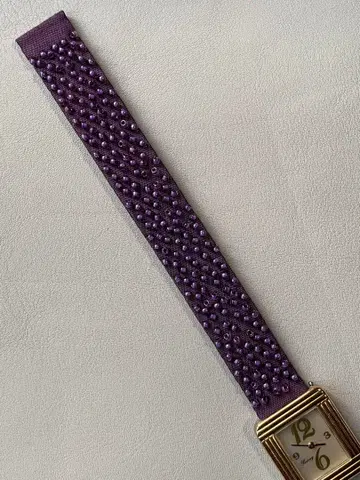 poiray 포아레 원피스 벨트 포도색 비즈