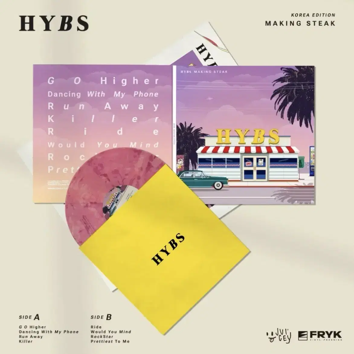 HYBS MAKING STEAK LP カラーレコード アナログ HYBS MAKING STEAK LP カラーレコード アナログ - メルカリ