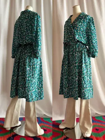 빈티지 70s USA 레트로 미드센추리 원피스 새상품급 레어템