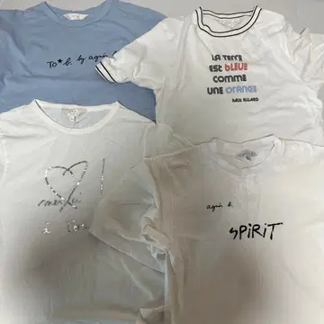 agnes b. 애니에스 베 로고 티셔츠 여성용