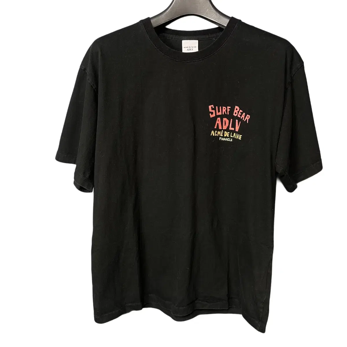 2 Acme De La Vie Black Printing Short Sleeve T-Shirt