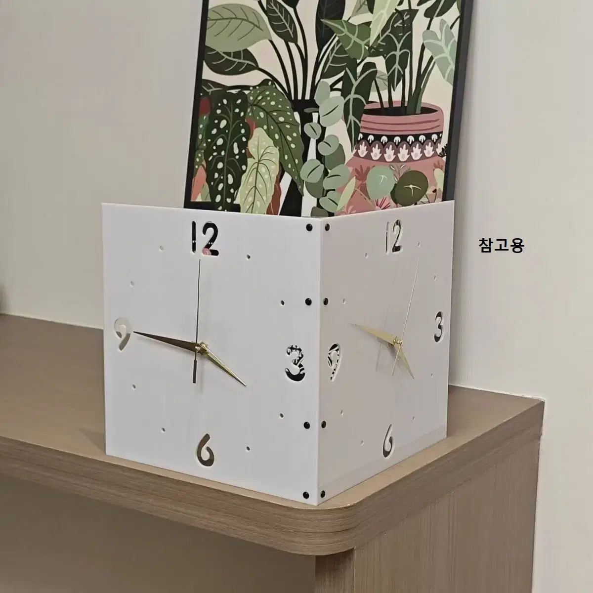 Corner 2-sided clock living room creative and simple modern 2-sided clock ornaments