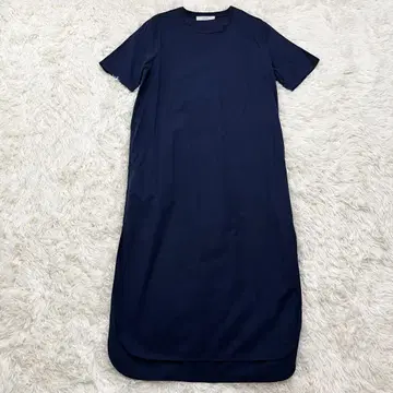 seya. 유나이티드 애로우즈 롱 원피스 코튼 반팔 네이비