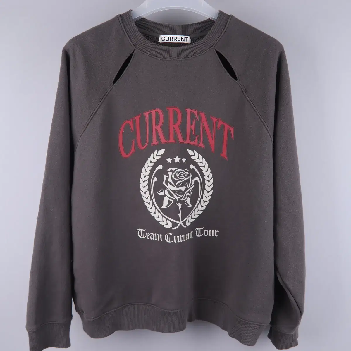 (Women's) Current Sleek Cutout Sweatshirt Charcoal (F)
