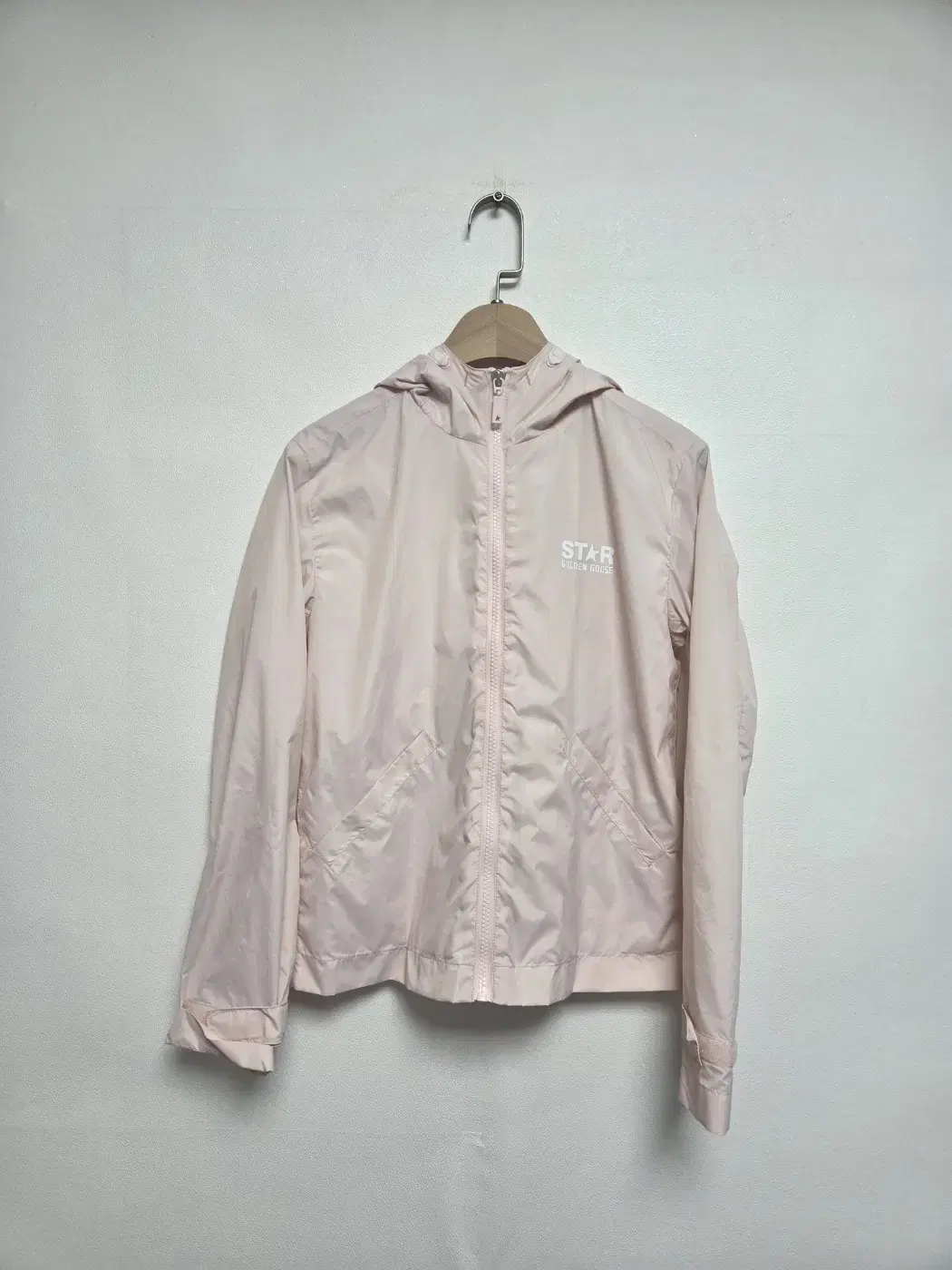 Golden Goose Kids Star Logo Hooded Windbreaker Jacket Pink (12Y)