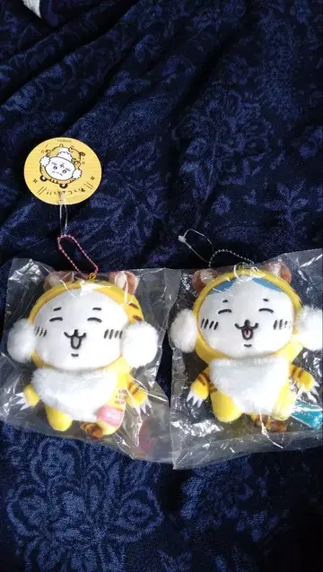치이카와 (먼작귀) 호랑이 봉제 인형 키링 2개 세트