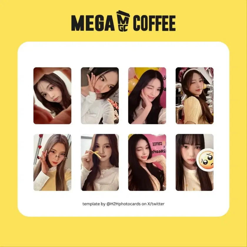 Hearts2Hearts カルメントレカMega Coffee限定 特典 Hearts2Hearts MEGA カフェ 当選20枚限定 トレカ8枚セット
