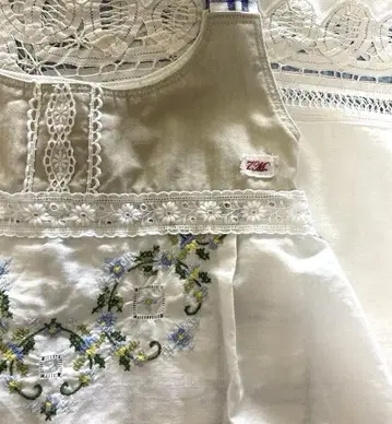 앤티크 자수 핸드메이드 토트