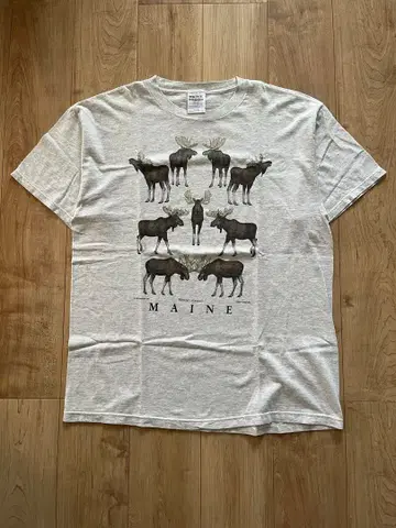 90s MAINE 티셔츠 메인주 무스 L.L.Bean