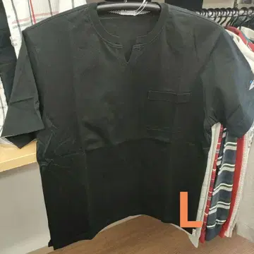PIA SPORTS 고래 자수 블랙 티셔츠 L