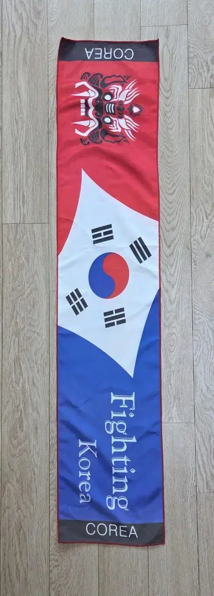 Unused National Team Red Devils cheering muffler, 2 types: Korean flag and Fighting Korea