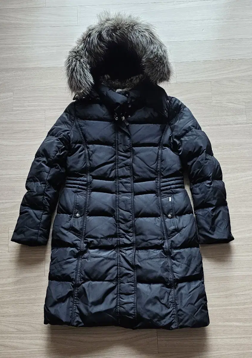 (Women's) (HAZZYS) Hazzys Goose Down (100%) Black Long Padding Jumper