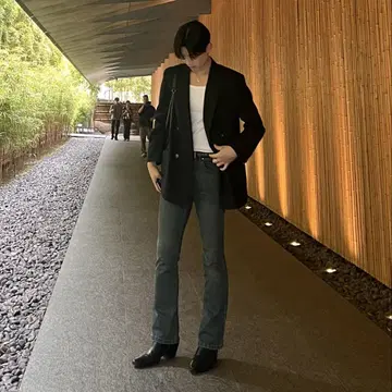 파네로 플레어 데님 팬츠 "데저트 블루 31"