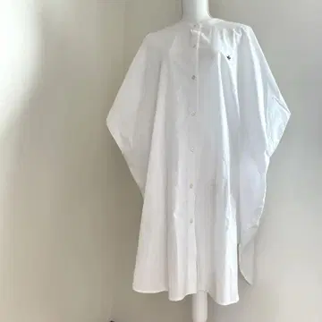 비벌리힐스 폴로 클럽 셔츠 화이트 노카라 롱 셔츠 원피스