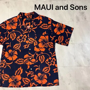 마우이 앤 선즈 알로하 셔츠 반팔 오픈 카라 오픈 칼라 미국 디자인