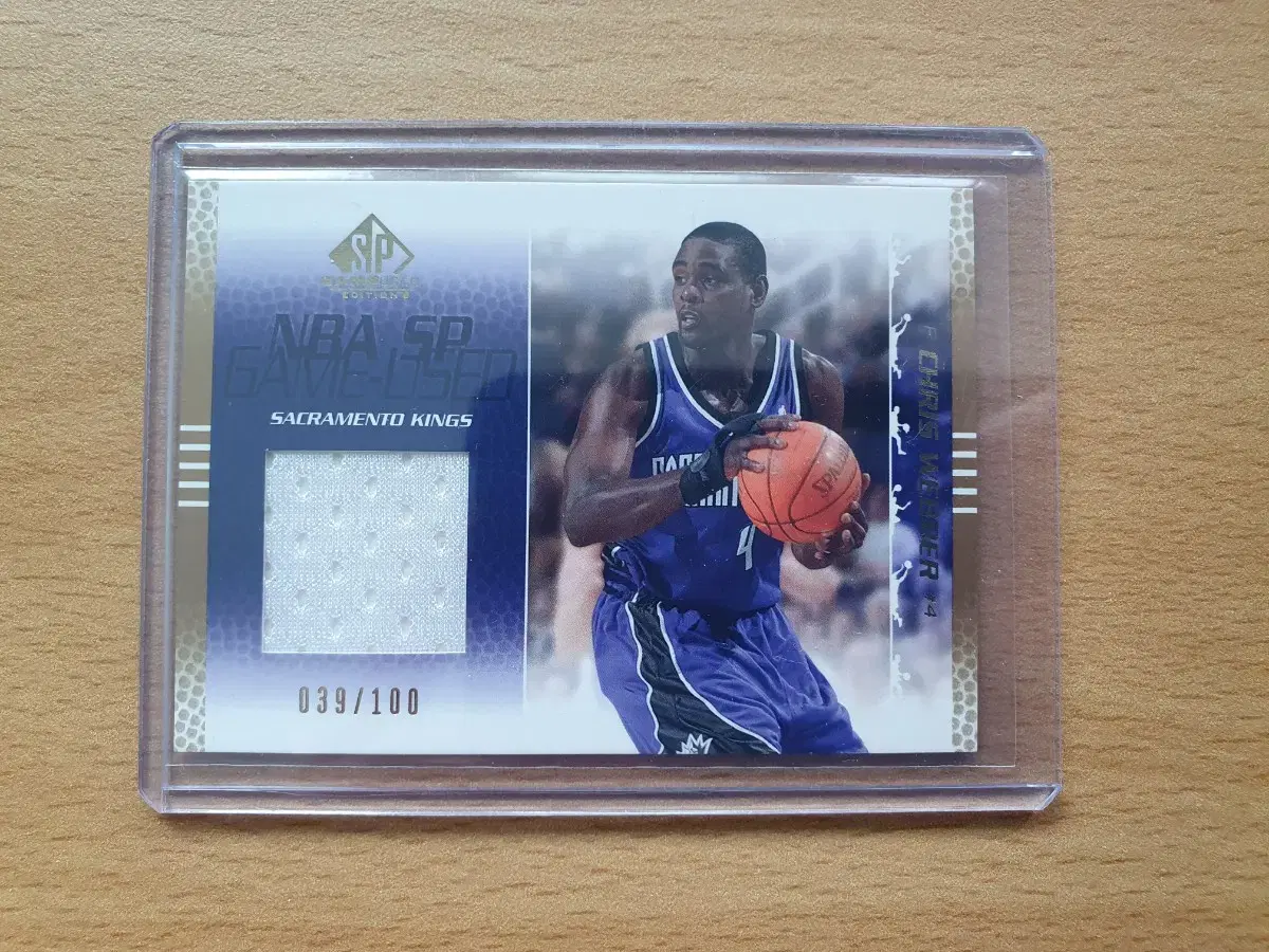 Nba 03-04 SP Chris Webber 100 Limited Game Used Jersey Card