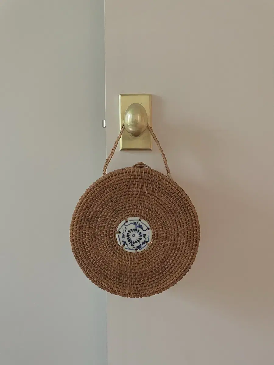 Cylindrical Rattan Bag