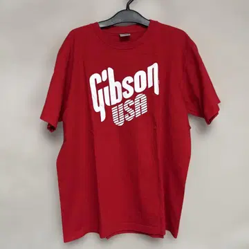 Gibson USA 로고 티셔츠 빨간색 깁슨 레스폴 슬래시