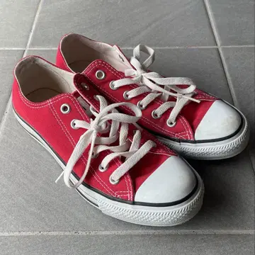 CONVERSE ALL STAR 로우 컷 빨간색 24.5