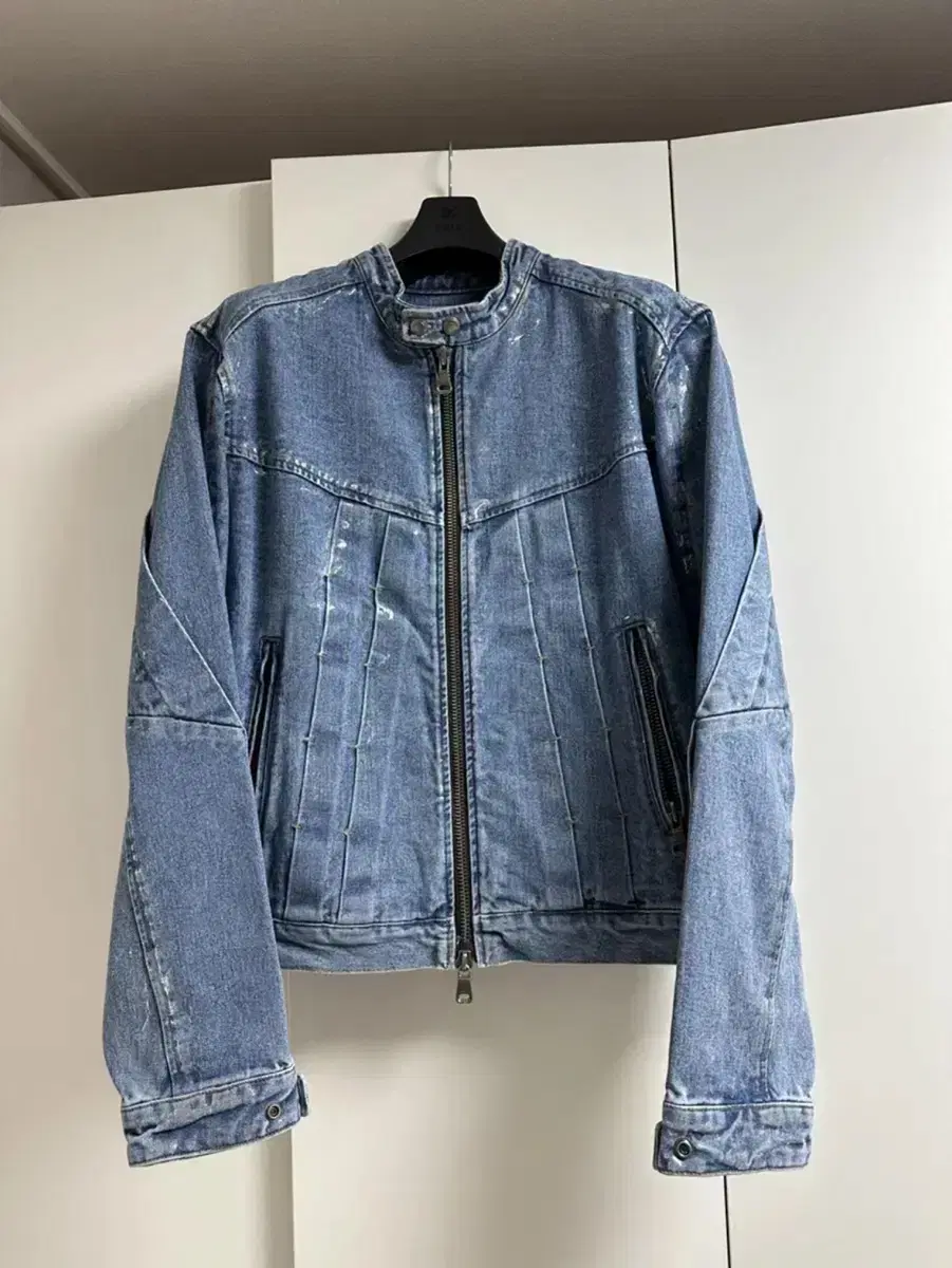 Andersson Belle Wax Coated Rider Denim Jacket