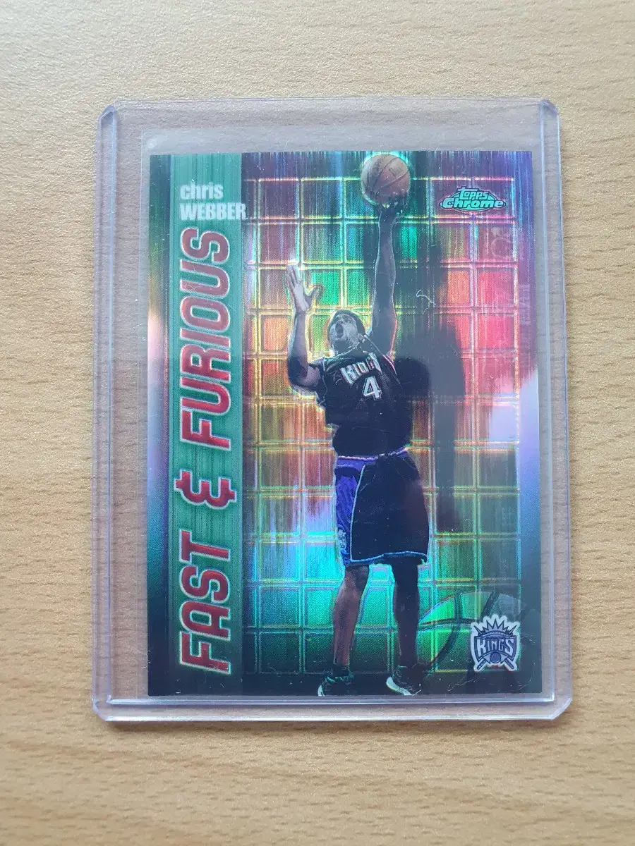 Nba 01-02 Topps Chrome Chris Webber Insert Refractor Card