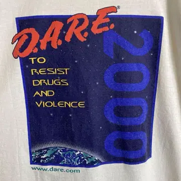 USA 90s 00s 빈티지 반팔 티셔츠 미국 우주 DARE