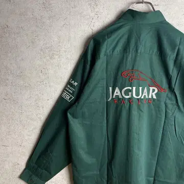 JAGUAR RACING 재규어 긴팔 셔츠 기업 자수 XXL 레어