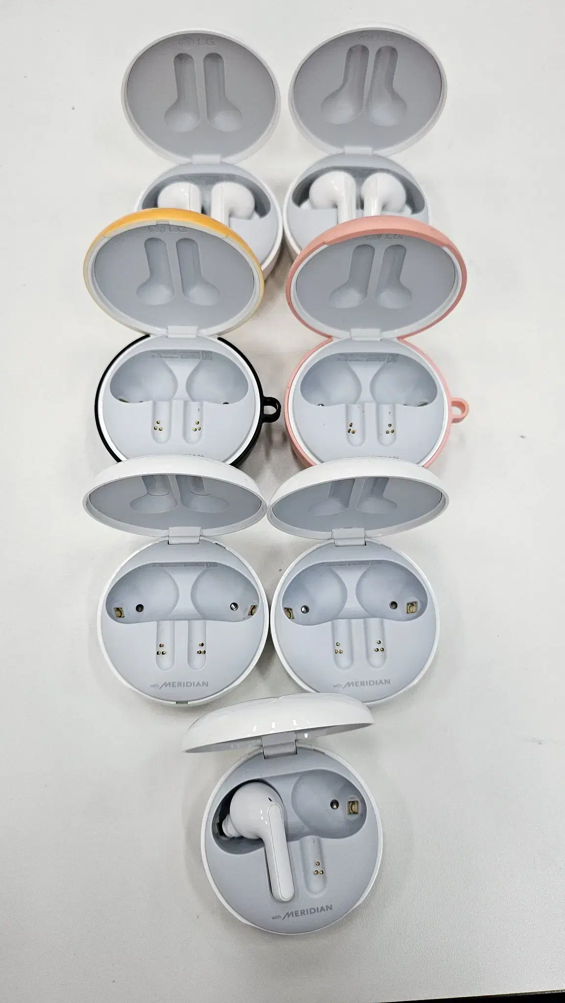 LG Tone Free TFN5 full set, main unit, and L unit