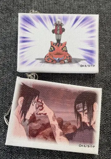 NARUTO 돌풍전 미니어처 캔버스 키링 이타치 사스케 익명 배송