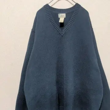 90s 엘엘빈 코튼 니트 두꺼운 원단 자크리 좋은 페드 빅 사이즈