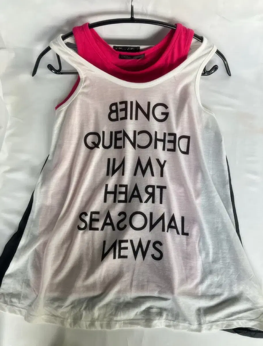 Japanese Vintage Pinterest y2k Layered Lettering Tank Top