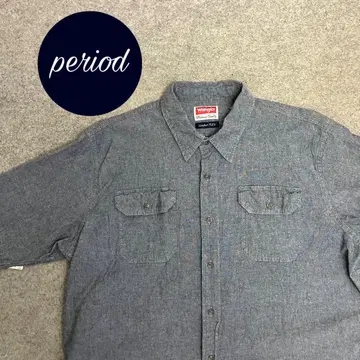 P1768 wrangler 아메카지 반팔 데님 셔츠