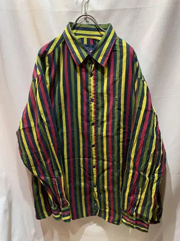 Roca Wear 스트라이프 패턴 긴팔 셔츠 2XL 로카웨어