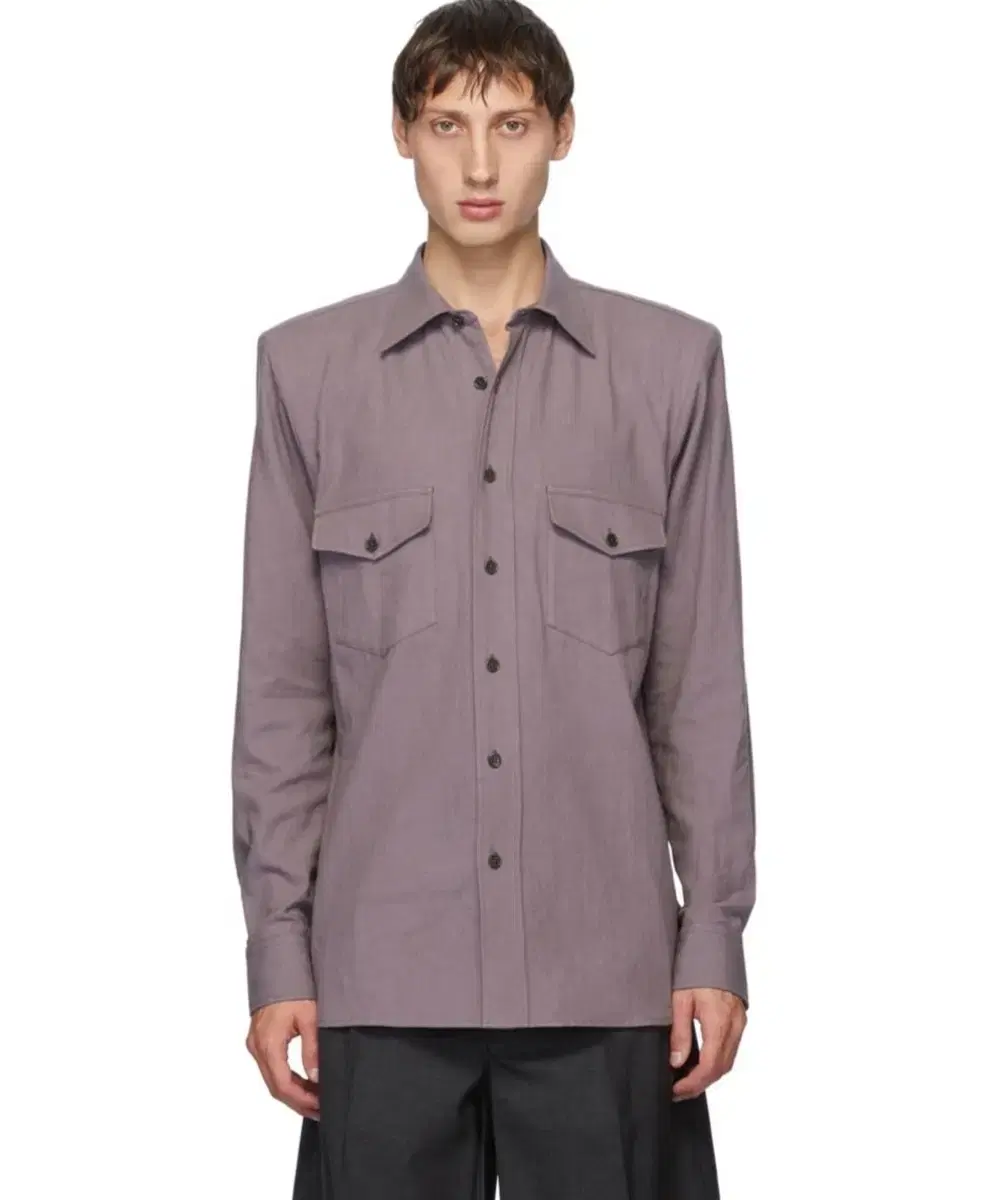 Dries Van Noten Shoulder Pad Shirt (48)