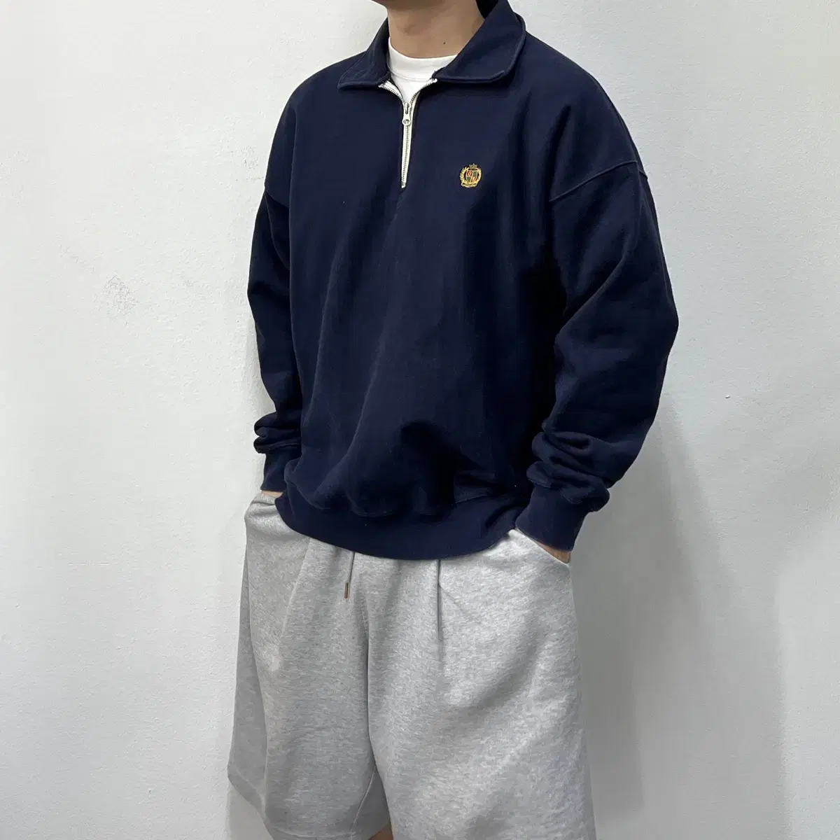 Outstanding Half-Zip Oversized Sweatshirt