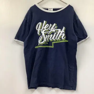HEY-SMITH 헤이스미스 반팔 티셔츠 링거 티 밴 티 프린트 로고