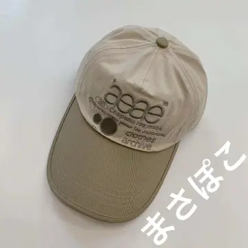 aeae 자수 로고 베이지 야구 모자