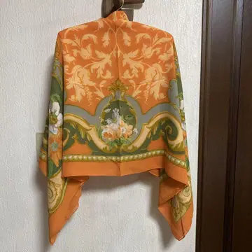 대형 실크 쉬폰 오렌지 계열 스톨 (부모님 댁에 보관)