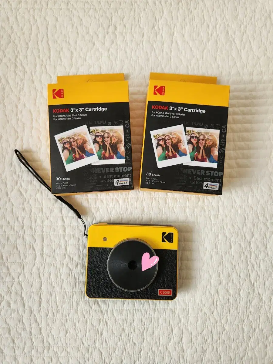 [Like-New] Kodak Mini Shot 3 Retro Instant Camera + 60 Cartridges