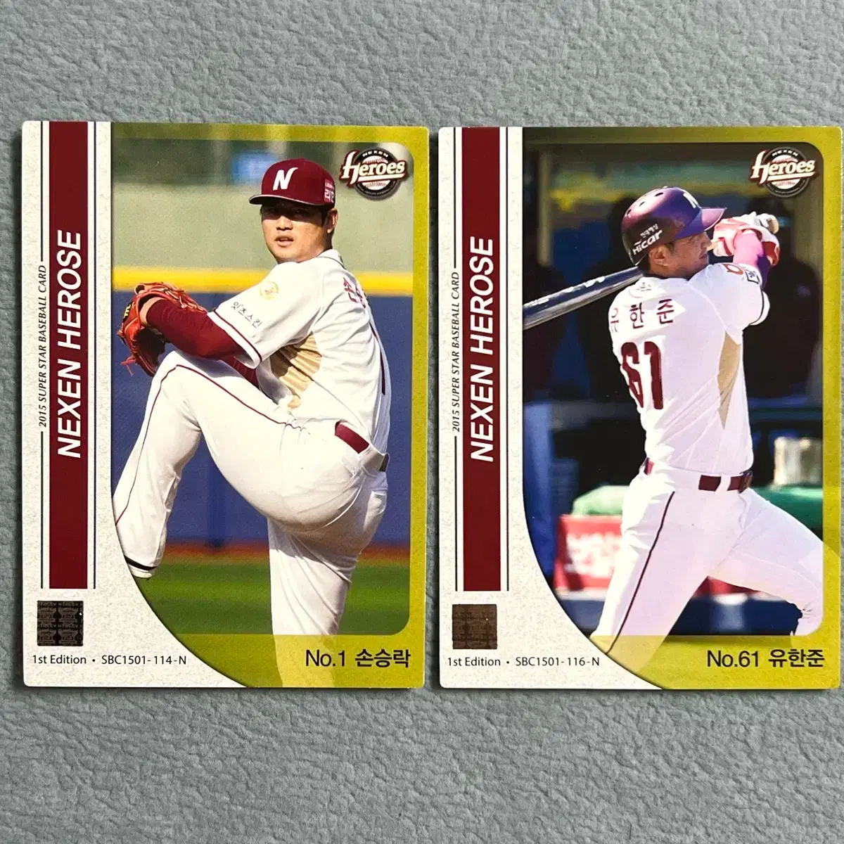 2015 Shubecca Nexen Son Seung-rak, U Han-jun bulk #넥센히어로즈,#키움히어로즈 on  Bunjang Global Site., image size:1200x1200