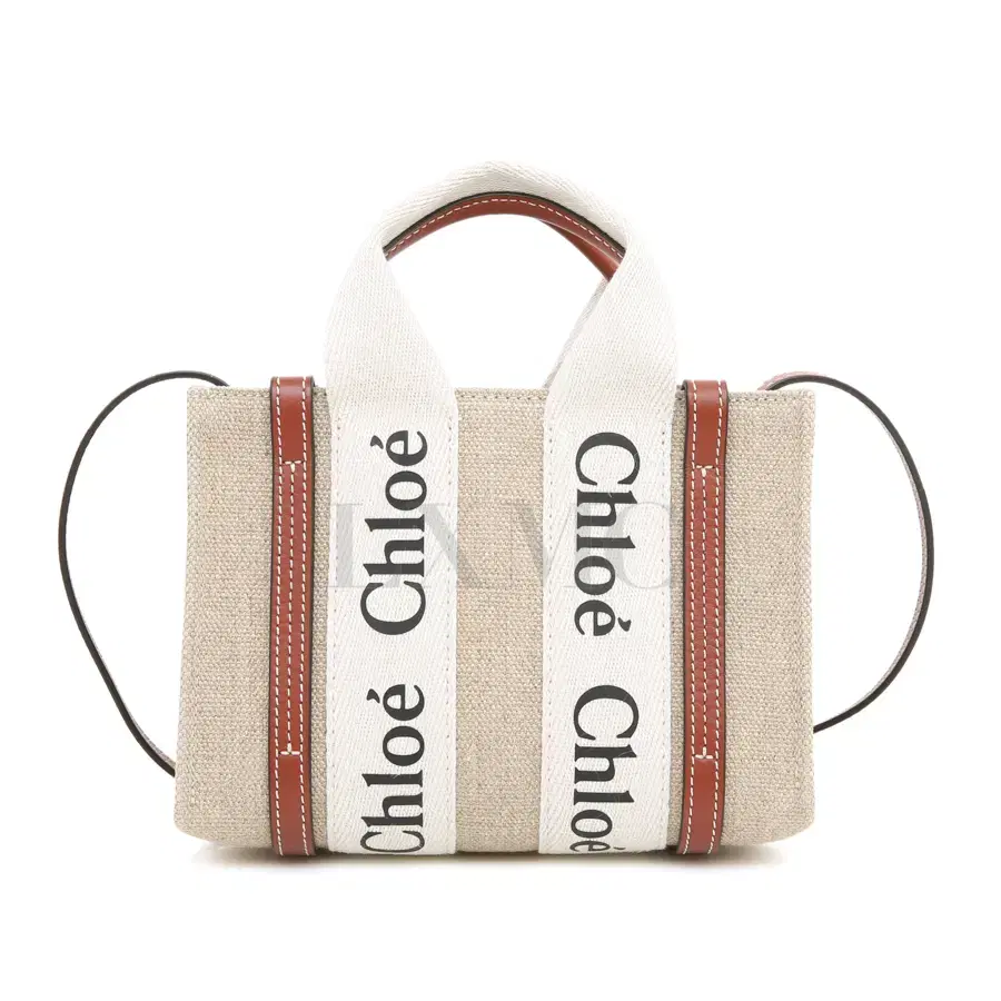 Chloe Woody Mini Tote Canvas Woody Crossbody Bag CHC22AP237