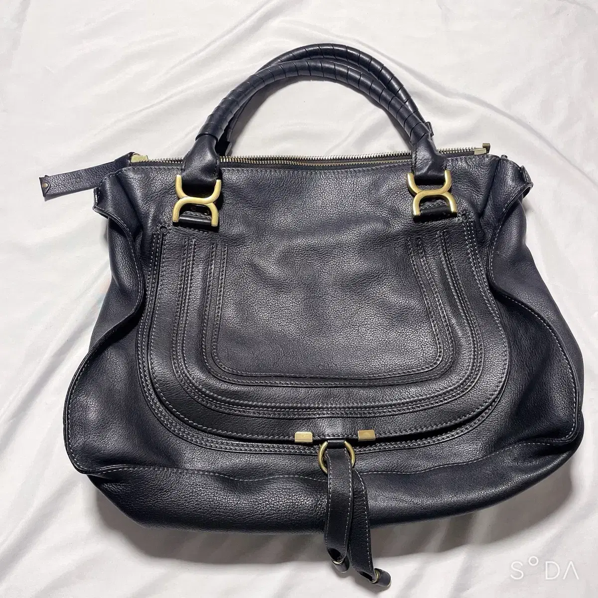 Chloe Marcie Shoulder Bag Black