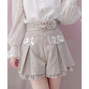 ROJITA 더블 리본 포함 턱 숏 팬츠 로지타